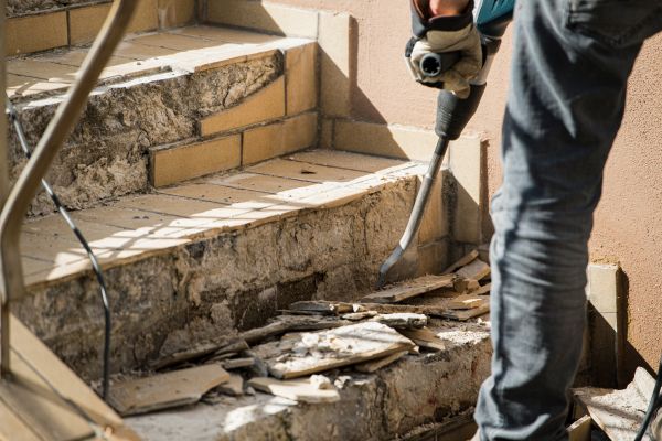 Concrete Stair Demolition in Edison